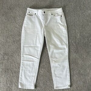 Talbots Women's Straight Leg White Jeans